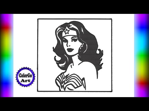 Wonder Woman Coloring Page | Beautiful DC SuperHero Girl  Coloring | Vosai & Facading-Fighting Fire