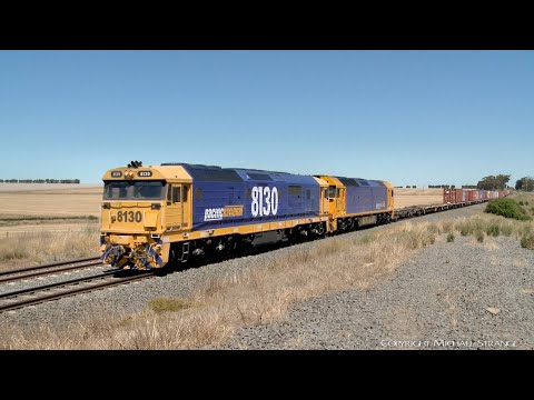 7902V Mildura Container Train At Moorabool (11/1/2019) - PoathTV Australian Railroads