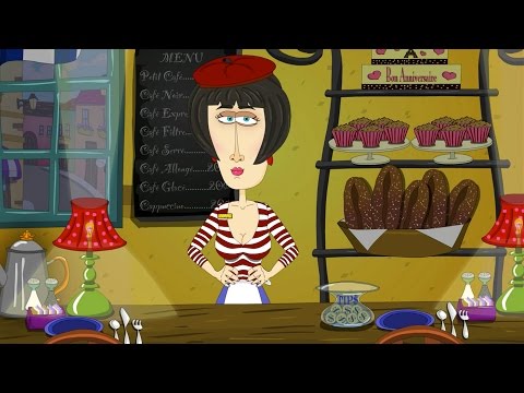 Véronique, the French Waitress - Animated Birthday Card