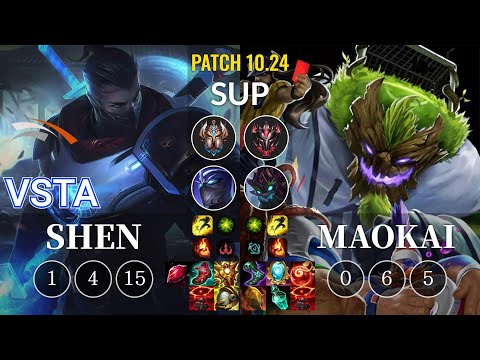 HLE Vsta Shen vs Maokai Sup - KR Patch 10.24