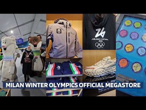 Inside Milan’s Official Milano Cortina 2026 Olympic Megastore - Milan Duomo Square- all the Merch