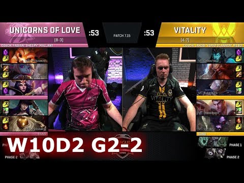 Unicorns of Love vs Vitality | Game 2 S7 EU LCS Summer 2017 Week 10 Day 2 | UOL vs VIT G2 W10D2