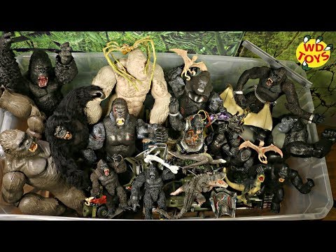 GIANT BOX KING KONG SKULL ISLAND TOYS!! New 50 Gallon Box Surprise Toys  Rampage Movie & Kong