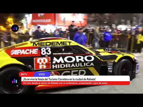 En vivo, desde el centro de Rafaela con la conferencia, presentación y giro de autos