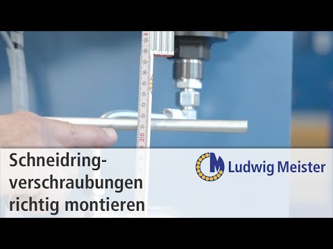 Hydraulikrohrmontage mit klassischen Schneidringverschraubungen