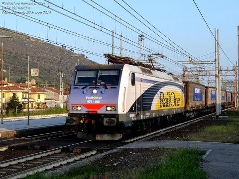 E474 102 RailOne in transito in Direttissima a Prato Centrale ( Sabato 29 Marzo 2014 )