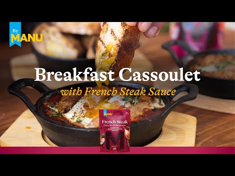 Breakfast Cassoulets with French Steak Sauce by Manu