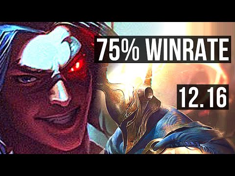 KAYN vs PANTHEON (JNG) | 75% winrate, 10 solo kills, 20/5/13, Dominating | EUW Master | 12.16