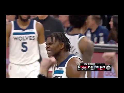 Anthony Edwards With Crazy Dunk Over Paul George!