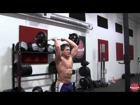 How To: Standing Overhead Tricep Extension with E-Z Curl Bar