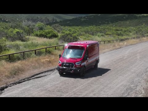 CAL FIRE demonstrates new off-roading ambulance for rescues in rugged terrain
