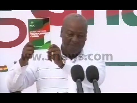 Prez Mahama's speech at the NDC's 2016 manifesto launch - 17/9/2016