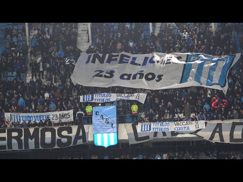 "ME PARECE QUE EL ROJO NO SALE CAMPEÓN - INFELICES 23 AÑOS" Barra: La Guardia Imperial &bull; Club: Racing Club
