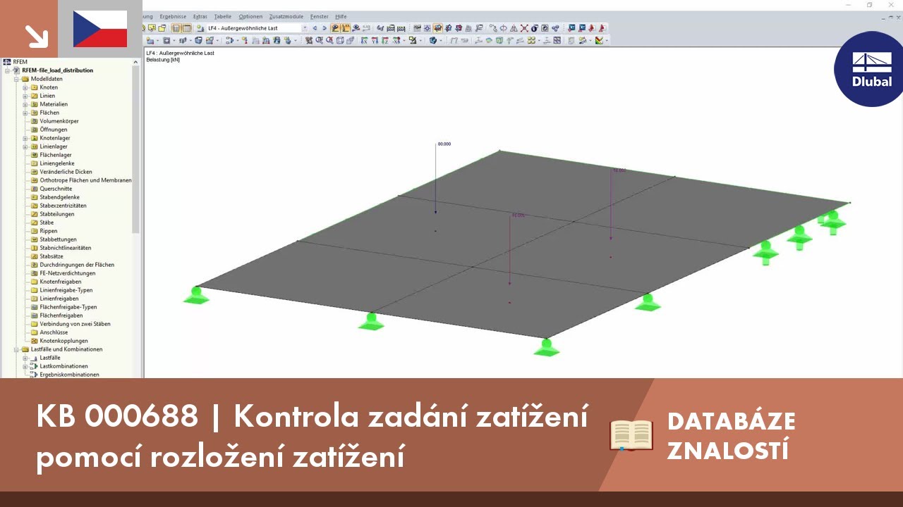 KB 000688 | Kontrola zadání zatížení pomocí rozložení zatížení