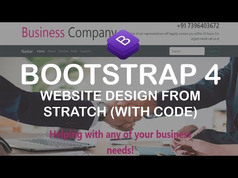 bootstrap 4 website designing  from scratch