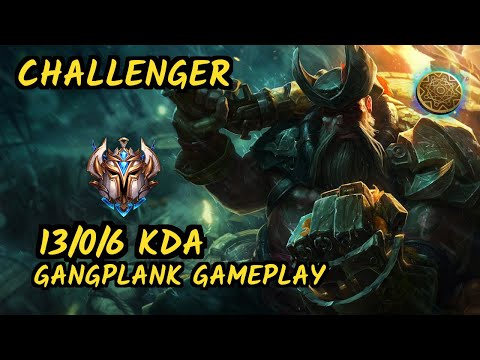 Dhokla (GANGPLANK) vs JAX - 13/0/6 KDA TOP CHALLENGER GAMEPLAY - NA