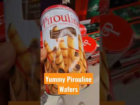 Yummy Pirouline Dark Chocolate Wafers | ASMR | Satisfying Sound #shorts #satisfying #trending