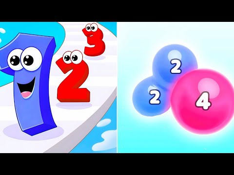 New Satisfying Mobile Game... Number Merge Run 3D vs Melty Bubble 2048 / Android, IOS Gameplay