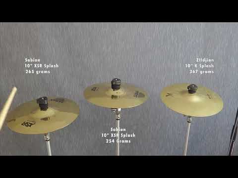 Sabian 10 Inch XSR and Zildjian K 10 Inch Splash Cymbals DEMO VIDEO