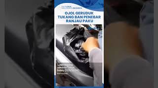 Tukang Tambal Ban Penebar Ranjau Paku Keciduk, Pelaku Kabur seusai Digeruduk Driver Ojol