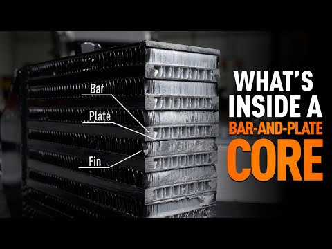 We cut open a bar and plate intercooler