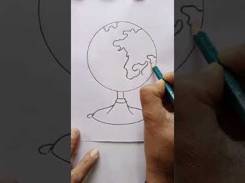 How to draw globe #shorts