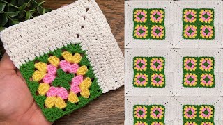 How to crochet granny square tutorial for beginners 