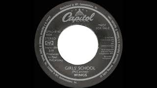 1977 Wings - Girls’ School (stereo radio promo 45--short version)