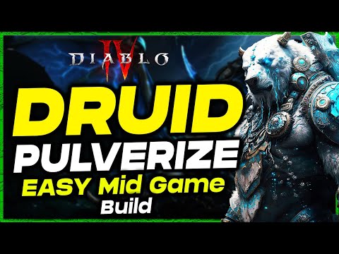 DIABLO 4: Season 1 NO UNIQUES Pulverize Druid Build! Smash the Mid-Game with EASE!