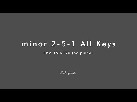 minor 2-5-1 All Keys (150-170 bpm) (no piano) - Jazz Improvisation Jam Backing Track Play Along