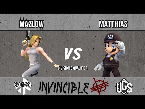 Invincible VIII - Division 3 Qualifier - Mazl0w(Zero Suit Samus) Vs. Matthias(Mario)