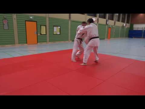 柔道 Ura-Nage counter to O-Soto-Gari to Ashi Ude Garami