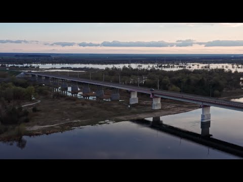Spring in Turov, Belarus. Aerial video.