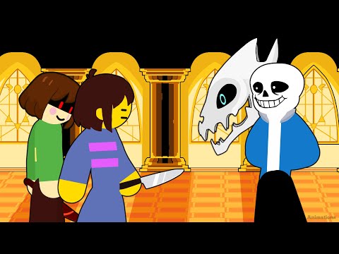 Undertale Stick Fight: Frisk/Chara VS Sans!!