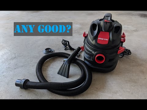 Unboxing a portable 5 gallon, 6 HP Shop-Vac and cleaning my floor mats