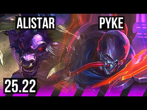 ALISTAR & Varus vs PYKE & Sivir (SUP) | KR Master | 25.22