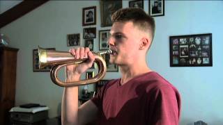 The Last Post played on a bugle by Jordan - Behind the news