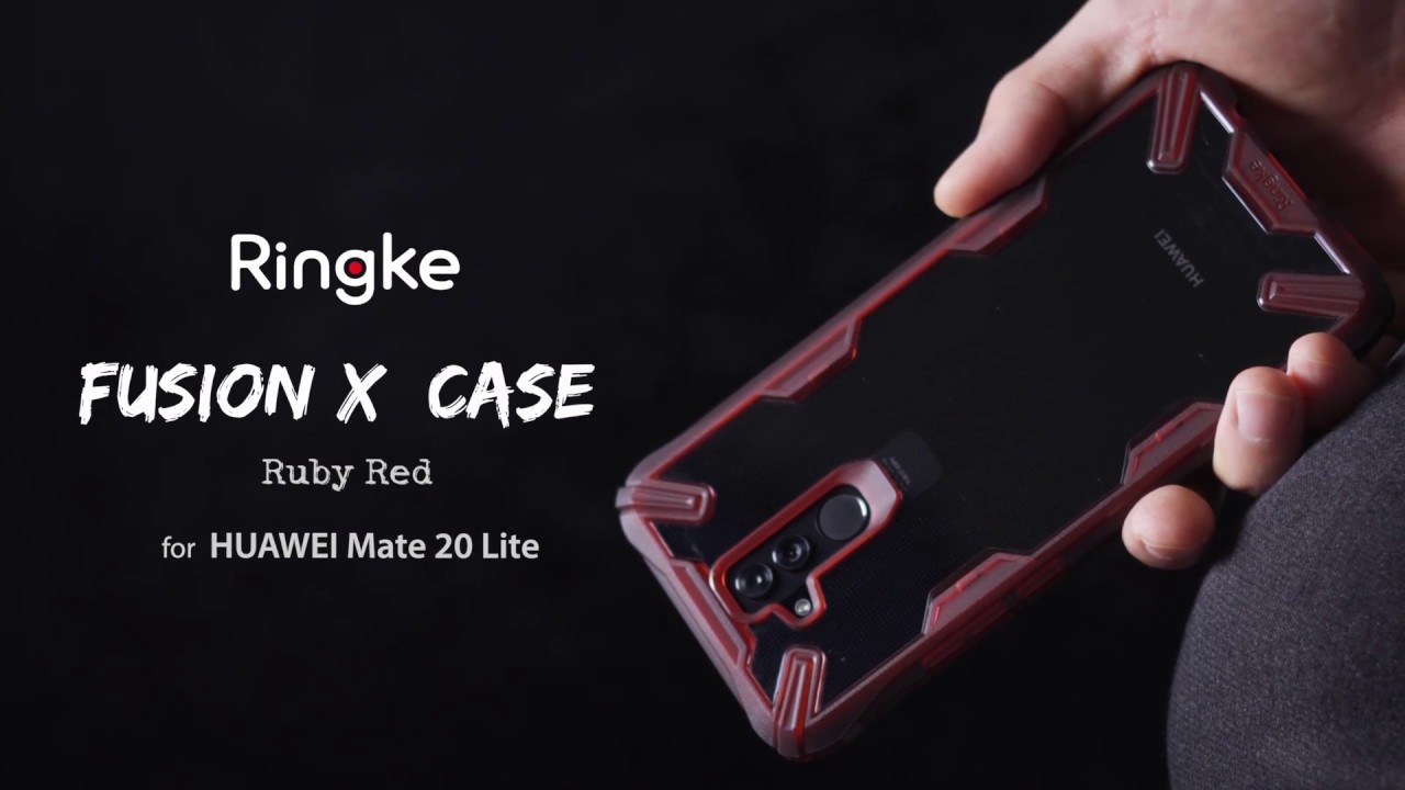 Huawei Mate 20 Lite - Ringke's Powerful Fusion-X  in Ruby Red