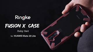 Ringke Fusion X Huawei Mate 20 Lite Hoesje Doorzichtig Rood Hoesjes