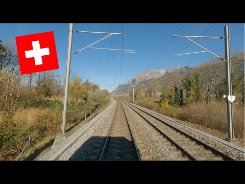 4K Führerstandsmitfahrt Chur - Sargans - Rheintal Schweiz Rhine-valley Switzerland Cabride Heididorf