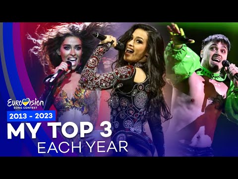 Eurovision | My Top 3 from Each Year (2013-2023)