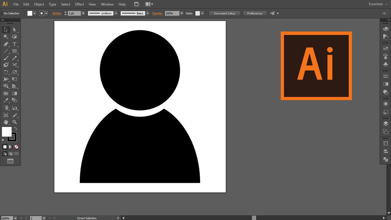 How to Create a Man Icon in Adobe Illustrator