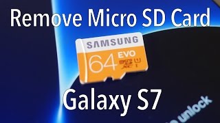 Samsung Galaxy S7 - How To Remove a Micro SD Card / Memory Card