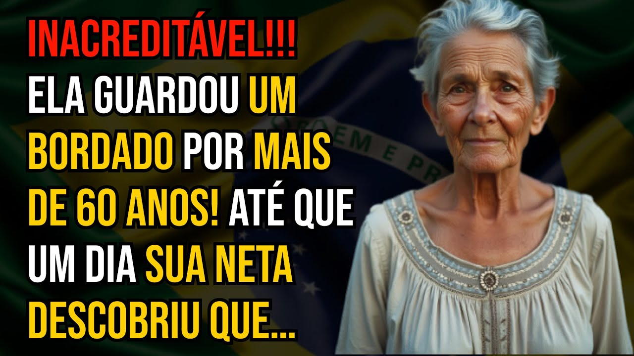 HISTÓRIA REAL DESTA AVÓ 👵💔 Passou anos guardando um bordado misterioso, mas ninguém imaginava porque