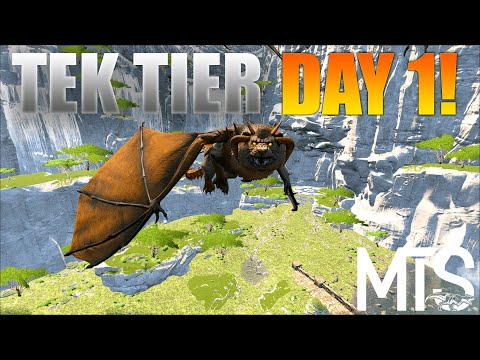 Unlocking TEK TIER & Claiming OIL CAVE Day 1! - ARK MTS