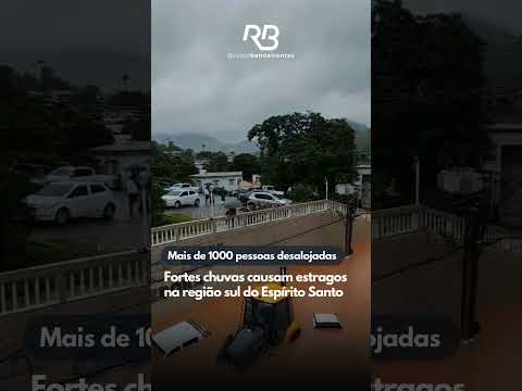 Fortes chuvas causam estragos na região sul do Espírito Santo
