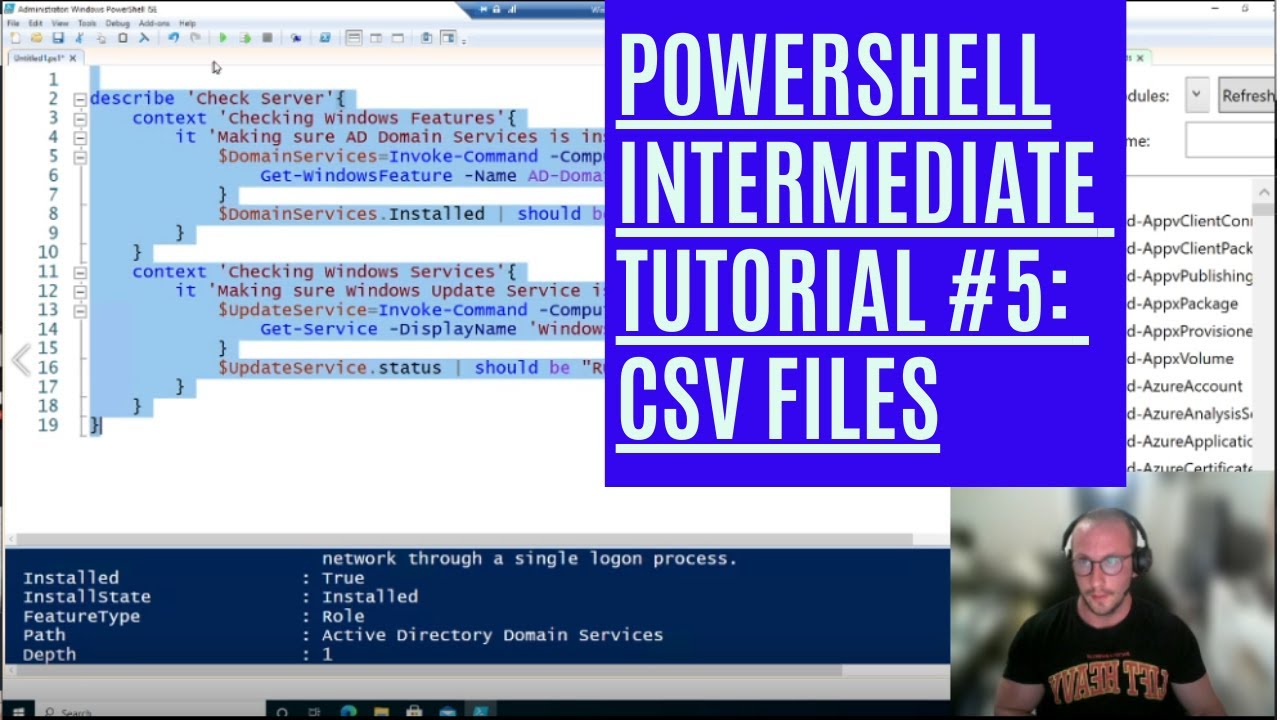 PowerShell Intermediate Tutorial 5 : CSV Files [Intermediate]