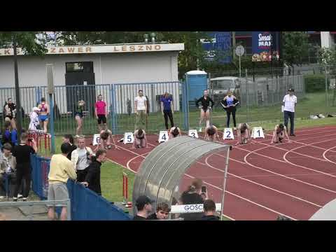100m kobiet bieg 4 - Leszno 20230513