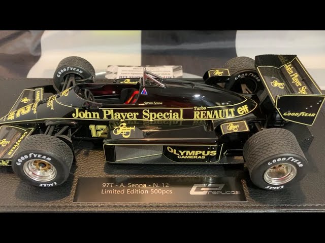 Vídeo relacionado con - Casco de Fórmula 1 Compatible con Ayrton Senna #12 John Player Team Lotus Fórmula 1 1985 1:10 Minichamps 388512