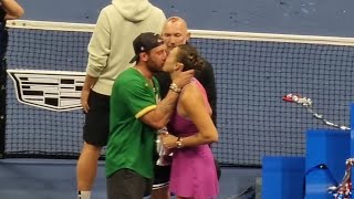 Aryna Sabalenka celebrates her US Open Trophy With her boyfriend and Team - US Open 2024